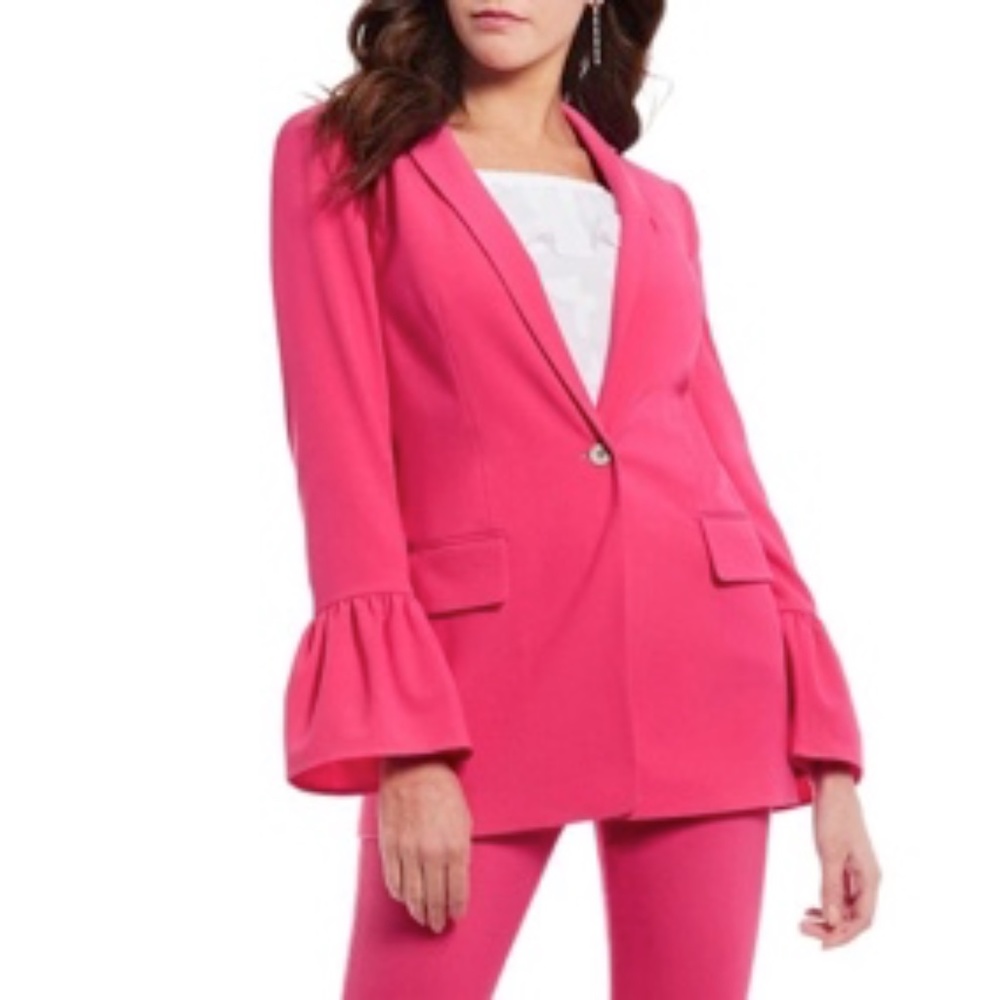🌷🌷MICHAEL Kors Ruffle Bell Sleeve Blazer 4